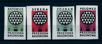 1964 r. Winietki. Przesyłka balonowa**.