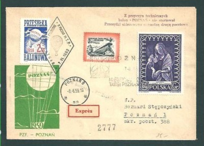 1959 r.   Przesyłka Balonowa