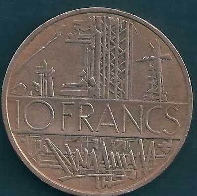 1977 r. Francja 10 Frank&oacute;w.