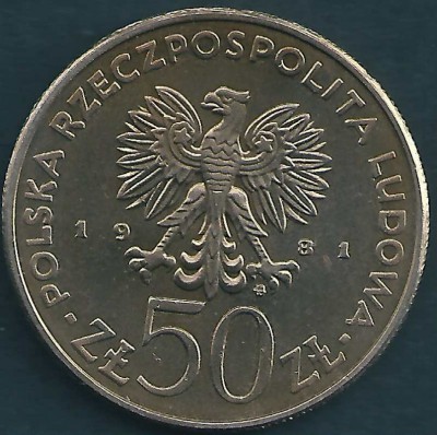 1981 R. 50 zł. Gen. Władysław Sikorski.