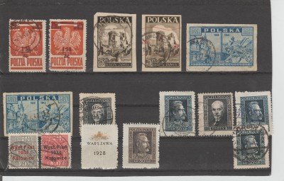 Zestaw znaczk&oacute;w lata przedwojenne