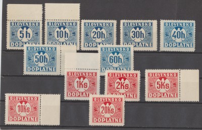 Słowacja - dopłaty 1939 - 1-12  czyste