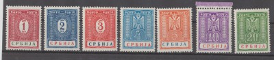 SERBIEN DOPŁATY - 1942 Mi - 9-15 czyste