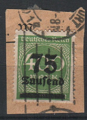 Deutsche Reich Mi 287 - na wycinku 1923