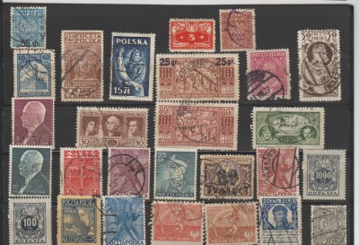 Zestaw znaczk&oacute;w -  Polska przedwojenna