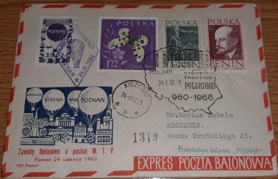 Poczta balonowa 1962