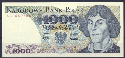 1975 r 1000 zł. AS. UNC.