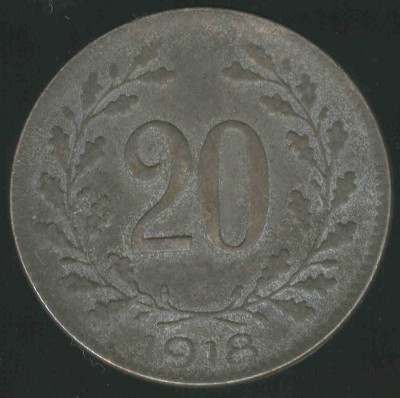 Austria 20 halerzy 1918