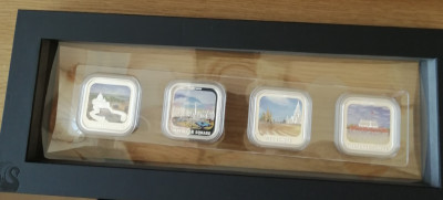 Zestaw czterech srebrnych monet