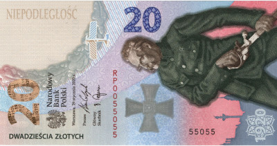 Banknot 20 zł Bitwa Warszawska 1920, RADAR 55055