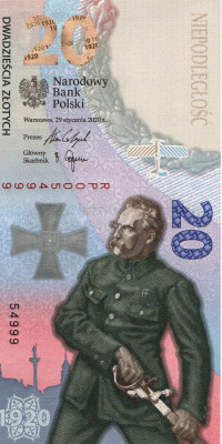 Bitwa Warszawska 1920 banknot 2020r. - numer:  54999