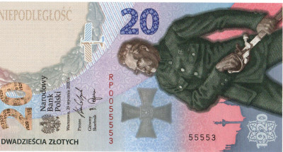 Bitwa Warszawska 1920 banknot 2020r. - numer:  55553