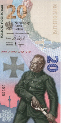 Bitwa Warszawska 1920 banknot 2020r. - numer:  55525