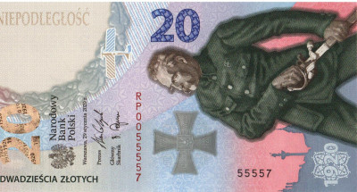 Bitwa Warszawska 1920 banknot 2020r. - numer:  55557