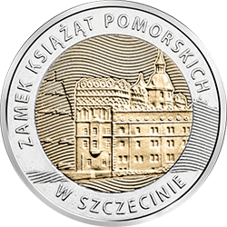2016 r. 5 zł. Zamek Książąt Pomorskich