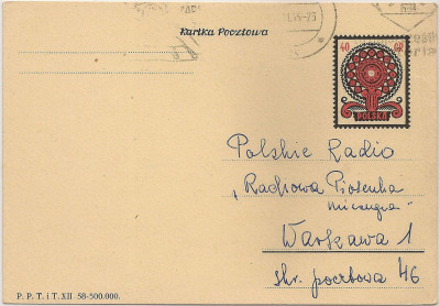 Cp 157 [KO58 077] 400 lat Poczty Polskiej