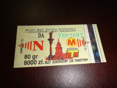 Bilet Warszawa