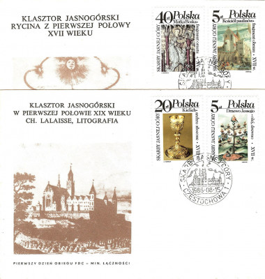FDC 1986 S-773 Fi 2890-2893 Skarby Jasnej G&oacute;ry