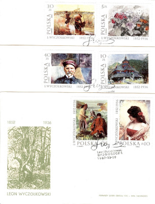 FDC 1987 S-788 Fi 2934-3939 Leon Wycz&oacute;łkowski