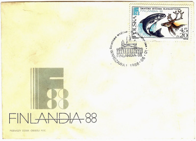 FDC 1988 S-815 Fi 3000 Światowa Wystawa Filatelistyczna
