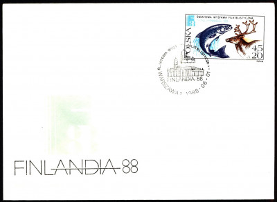 FDC 1988 S-815 Fi 3000 Światowa Wystawa Filatelistyczna
