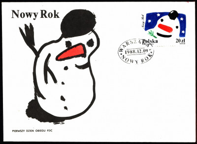 FDC 1988 S-830 Fi 3032 Nowy Rok