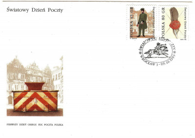 FDC 1995 S-1020 Fi 3413-3414 Światowy Dzień Poczty