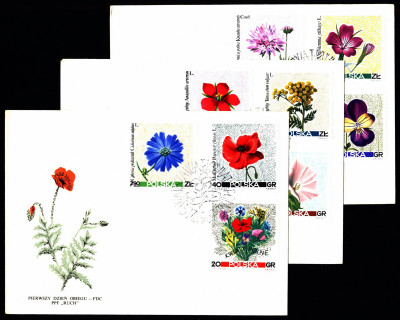 FDC 1967 S-362 Fi 1634-1642 Kwiaty polne