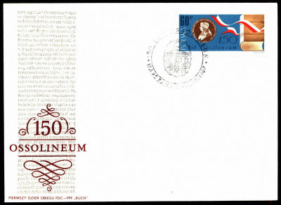 FDC 1967 S-369 Fi 1669 150 rocznica &bdquo;Ossolineum&rdquo;