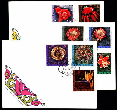 FDC 1968 S-374 Fi 1689-1696 Kwiaty