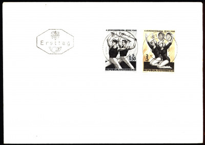 Austria FDC 1965 Mi 1190-1191 Gymnaestrada Vienna
