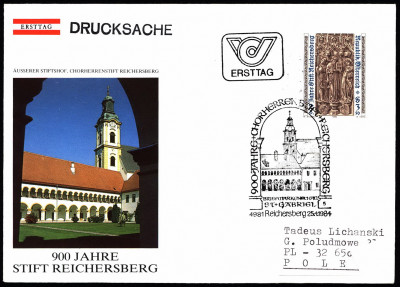 Austria FDC 1984 Mi 1767 Anniv. of Reichersberg Monastery