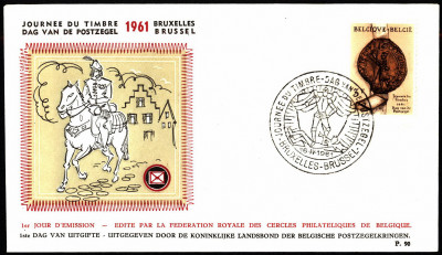 Belgia FDC 1961 Mi 1235 Stamp Day