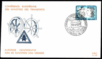 Belgia FDC 1963 Mi 1313 Conference of European Transport Min