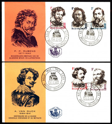 Belgia FDC 1965 Mi 1379-1383 Saving and Pensions Funds Cente