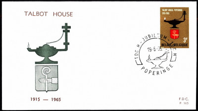 Belgia FDC 1965 Mi 1393 Founding of Toc H Movement at Talbot