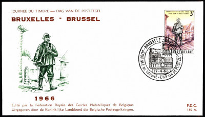 Belgia FDC 1966 Mi 1420 Stamp Day