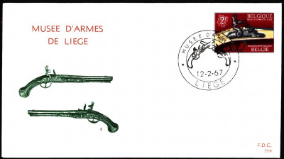 Belgia FDC 1967 Mi 1463 Weapons Museum Liege