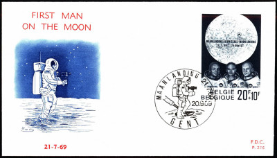Belgia FDC 1969 Mi 1566 1st Man on the Moon