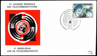 Belgia FDC 1971 Mi 1635 World Telecommunications Day