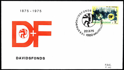 Belgia FDC 1975 Mi 1809 Davids Foundation Centenary