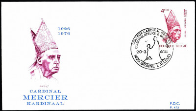 Belgia FDC 1976 Mi 1850 Cardinal Mercier