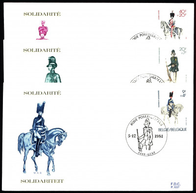 Belgia FDC 1981 Mi 2083-2085 Solidarity