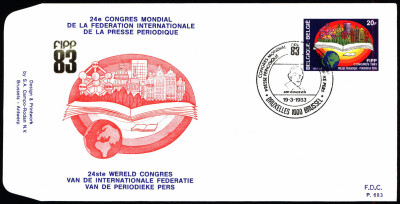 Belgia FDC 1983 Mi 2136 Press congress