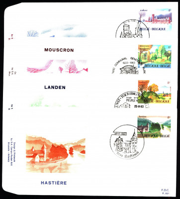 Belgia FDC 1983 Mi 2148-2151 Tourism