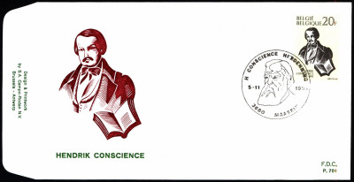 Belgia FDC 1983 Mi 2158 Conscience, Hendrik