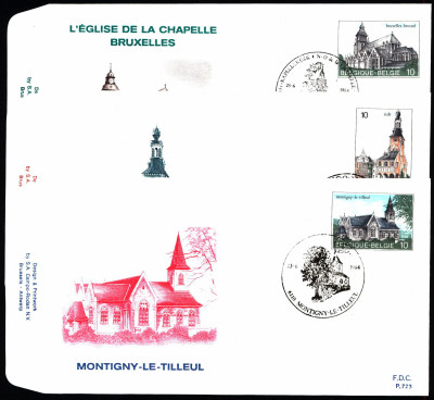 Belgia FDC 1984 Mi 2190-2192 Tourism