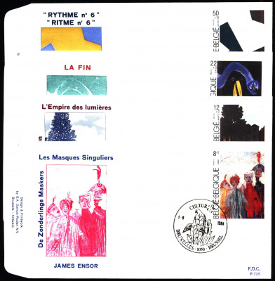 Belgia FDC 1984 Mi 2193-2196 Museum Modern Art