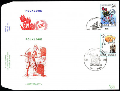 Belgia FDC 1985 Mi 2236-2239 Folk Customs (1)