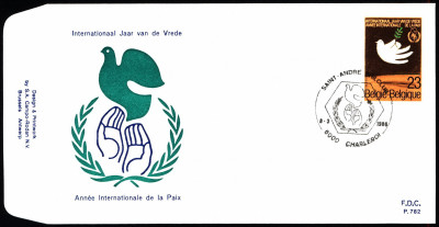 Belgia FDC 1986 Mi 2254 International Year of Peace